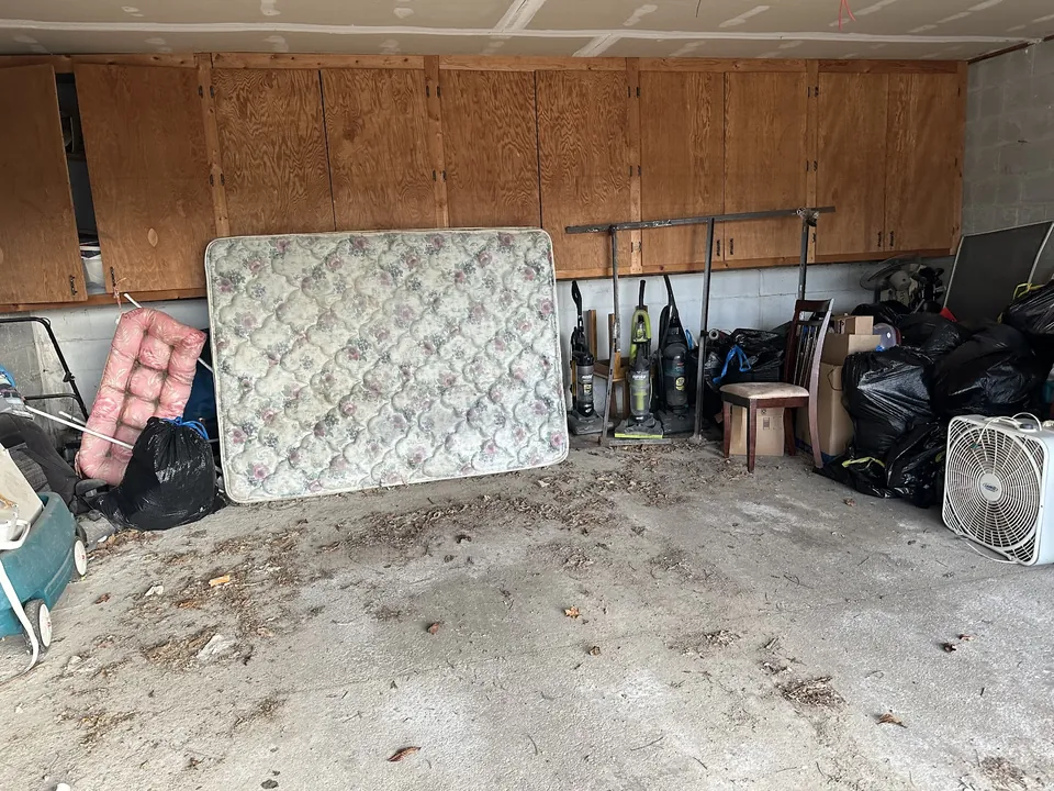 A garage, before.