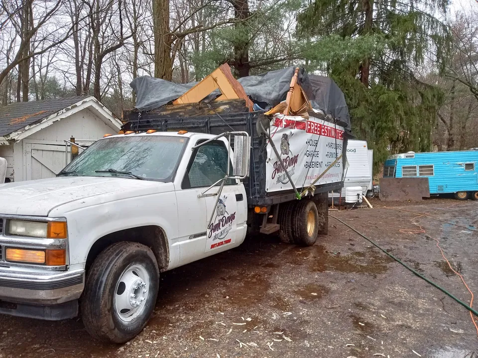 The truck, loaded and tarped.